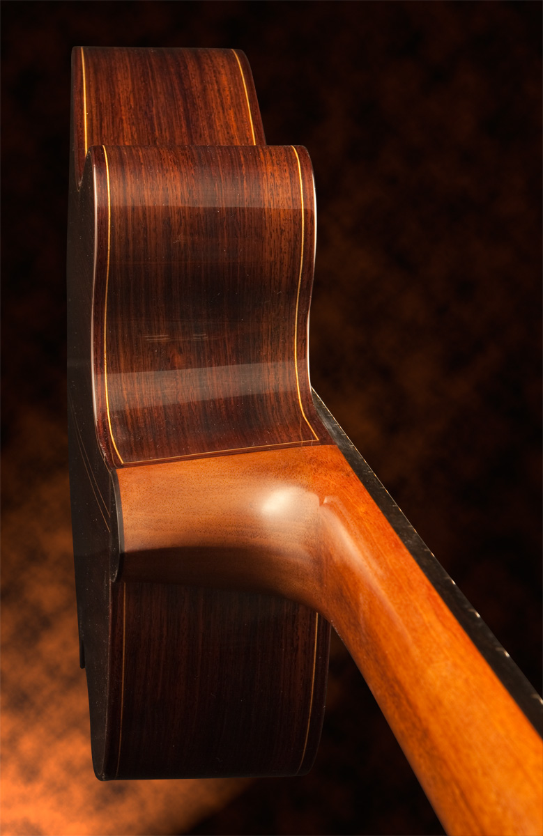 Cutaway guitar from neck